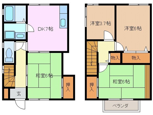 サニーヒルの物件間取画像